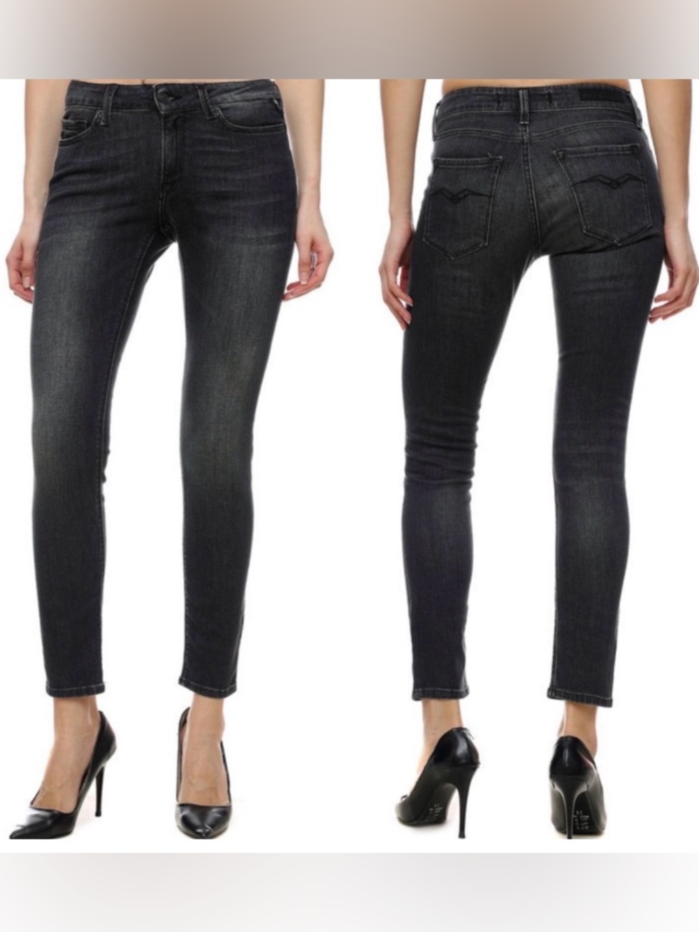 Mother The Looker High Waisted Jeans Black Hawk Skinny Denim Size 25